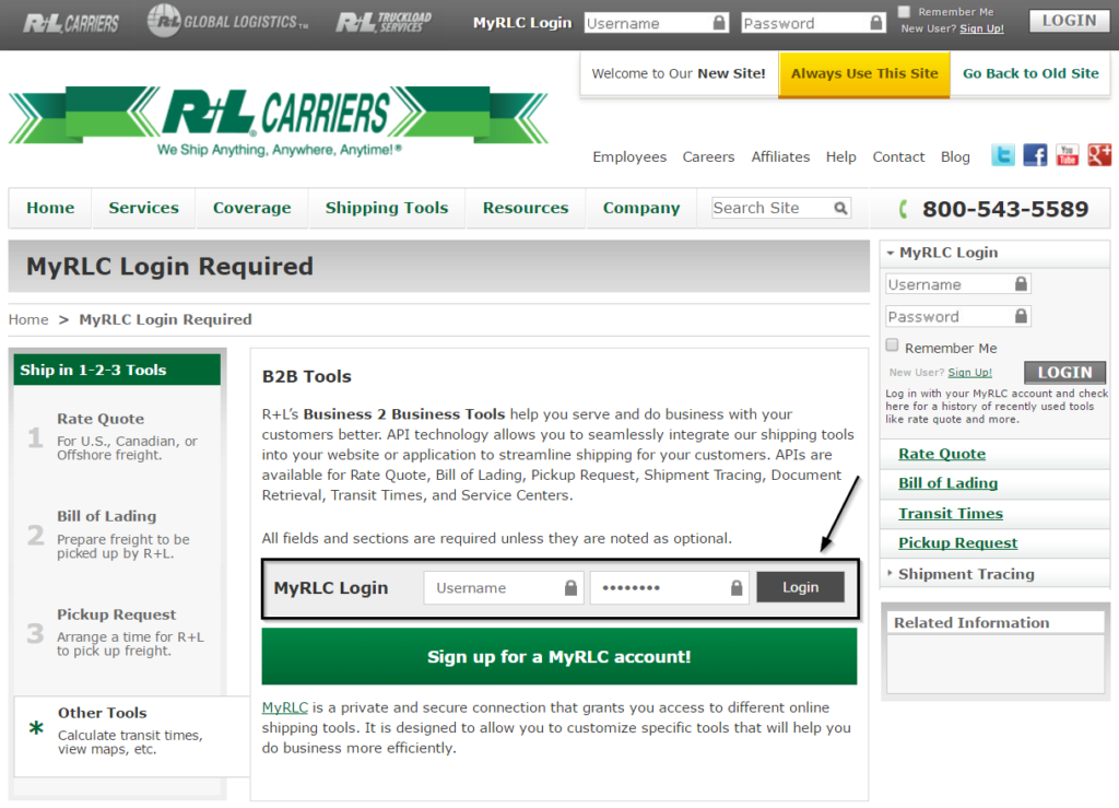 R + L Carriers RLCA Cabotage TMS Cabotage TMS